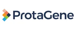 The image shows the logo of ProtaGene with its name in blue text next to colorful overlapping squares forming an arrow.
