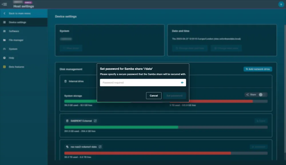 set password for samba share set password for samba share