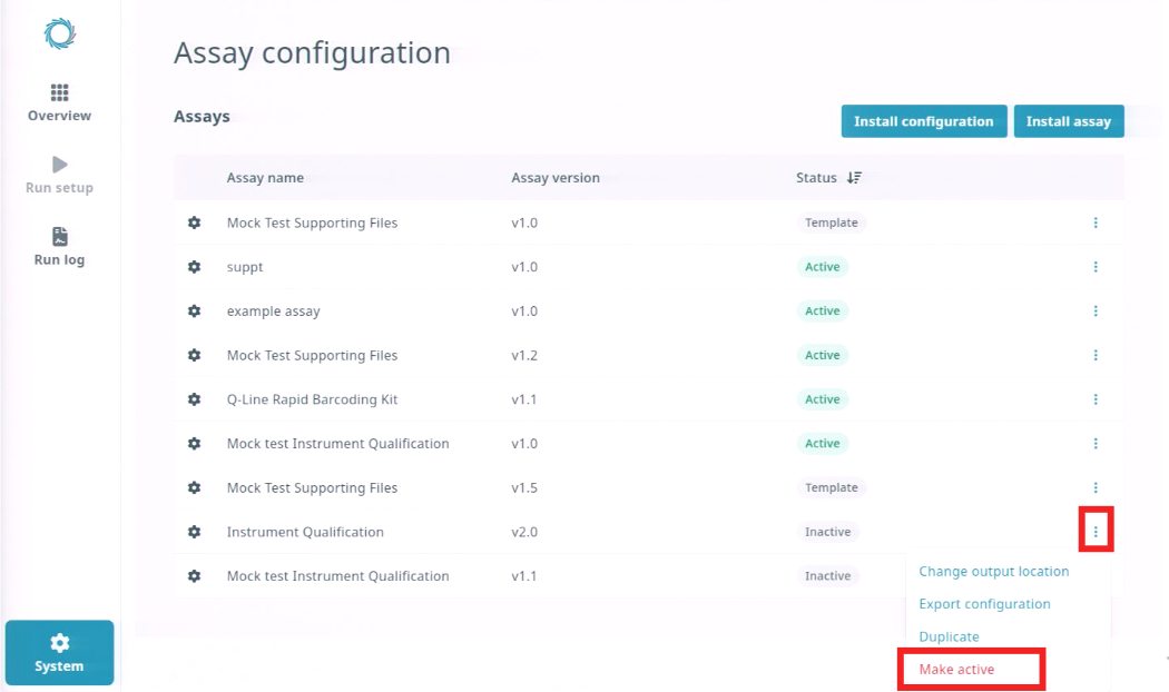Assay-config-three-dots-make-active