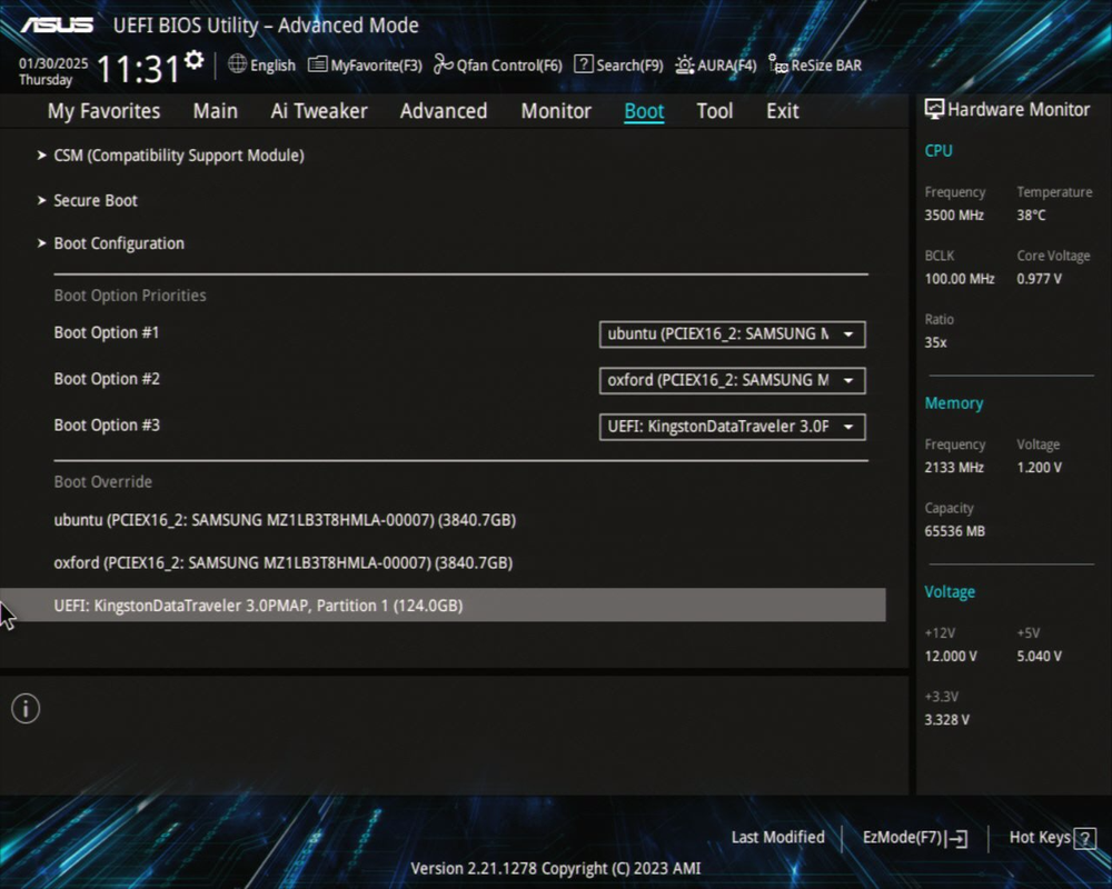 BIOS boot menu BIOS boot menu