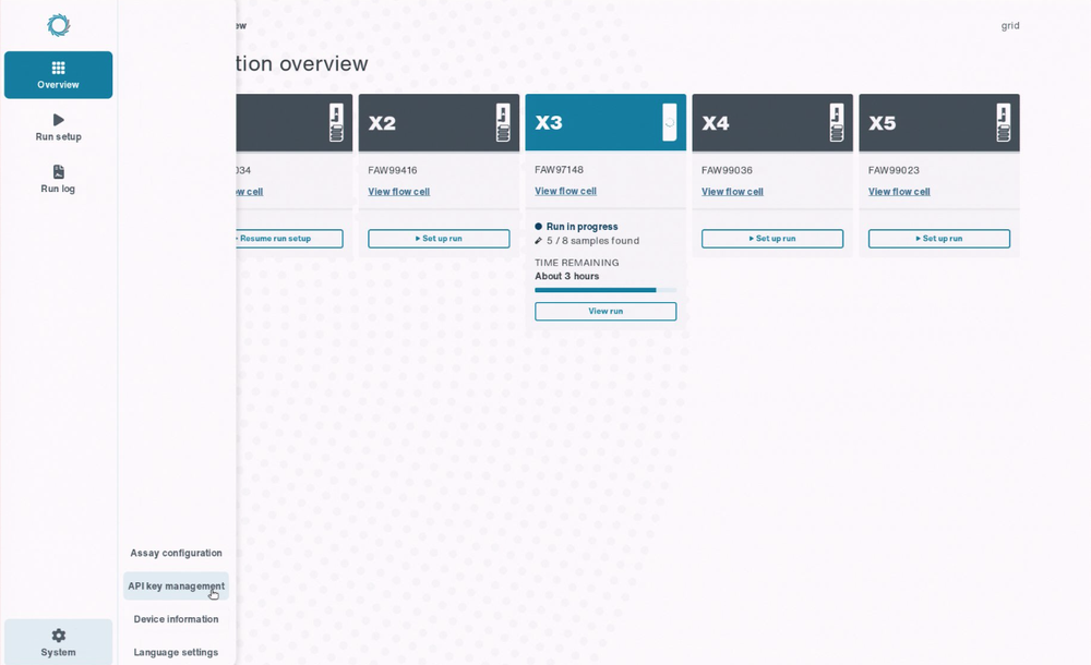 API key management