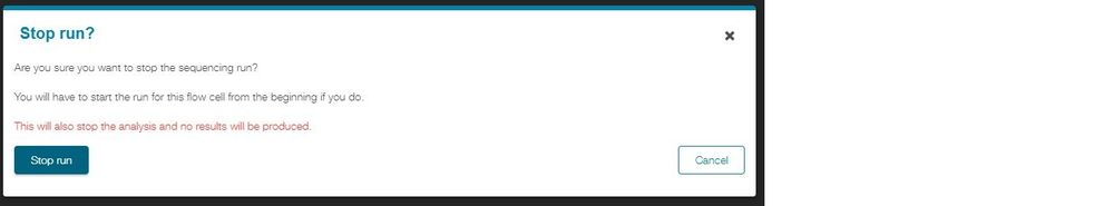 stop run from exp page