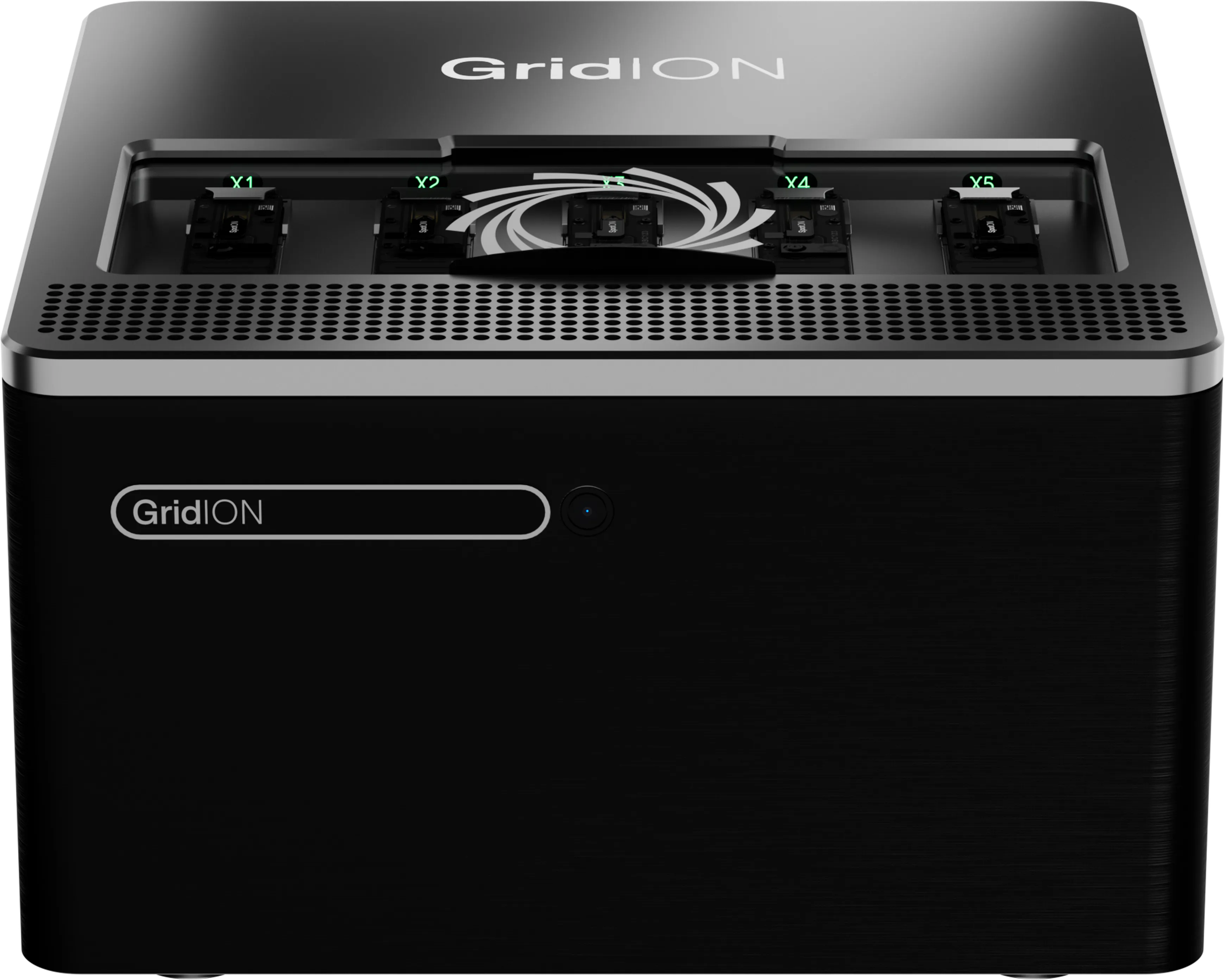 Front elevated view of a GridION sequencing device