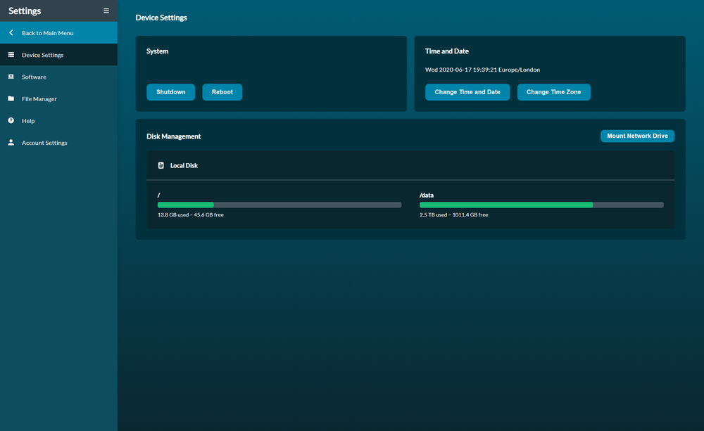 Device settings 1 Device settings 1