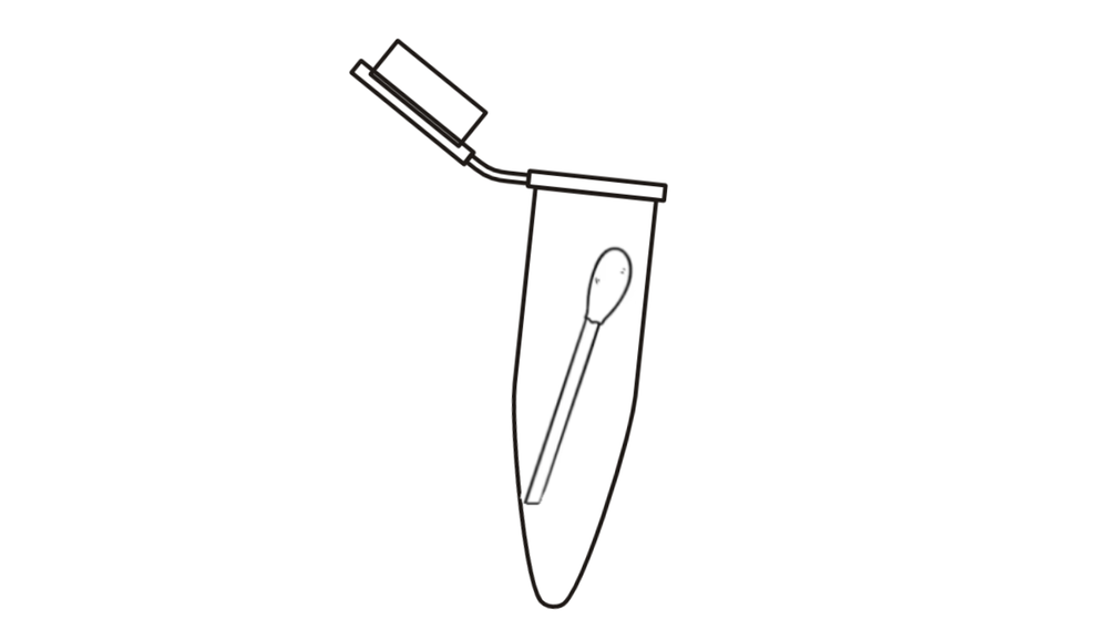 Human var swab extract in tube