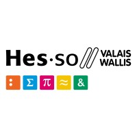 Logo of HES-SO Valais-Wallis with mathematical symbols in colorful squares below the text.
