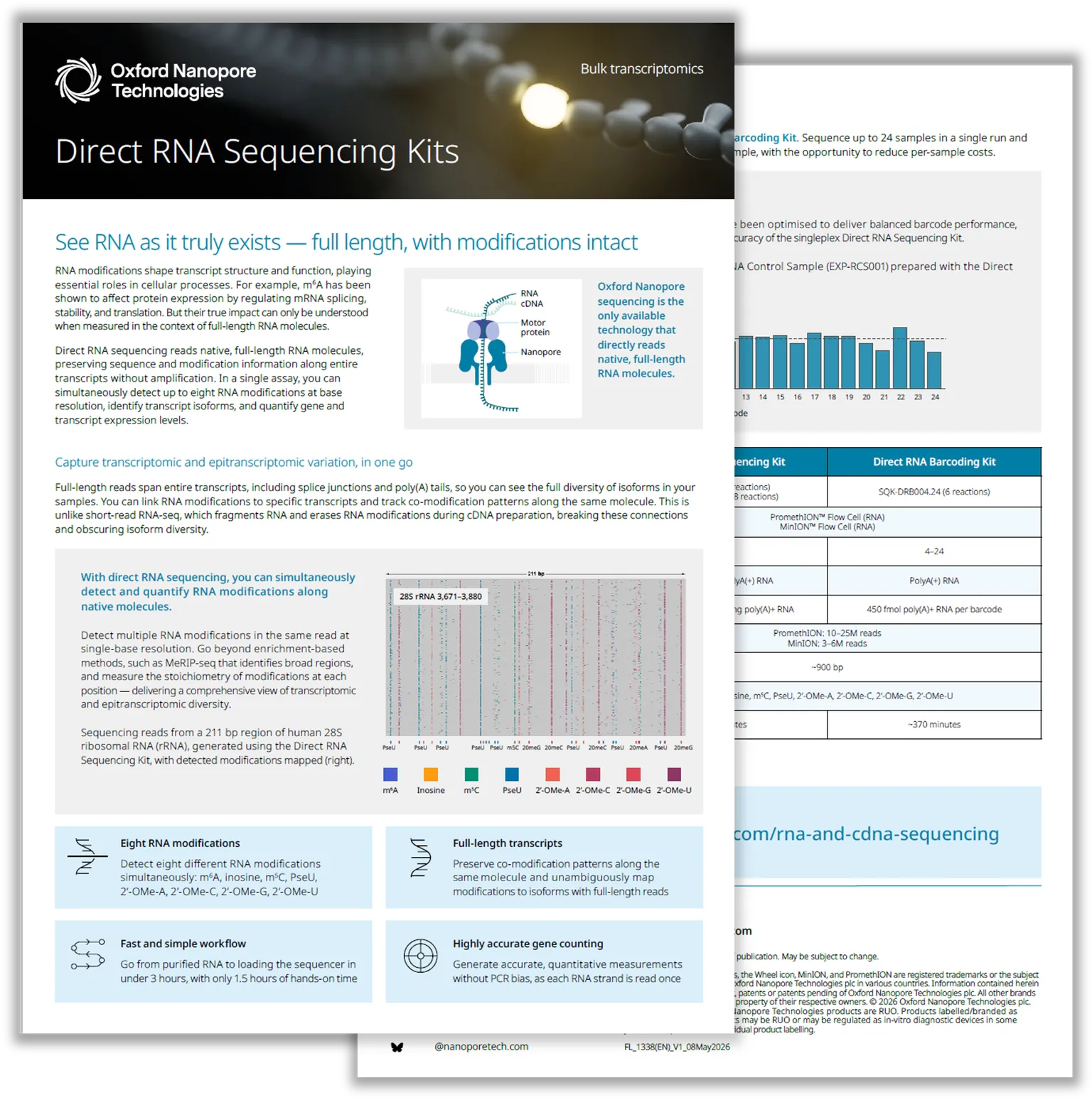 Flyer: Direct RNA Sequencing Kits — 2 pages