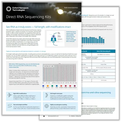Flyer: Direct RNA Sequencing Kits — 2 pages