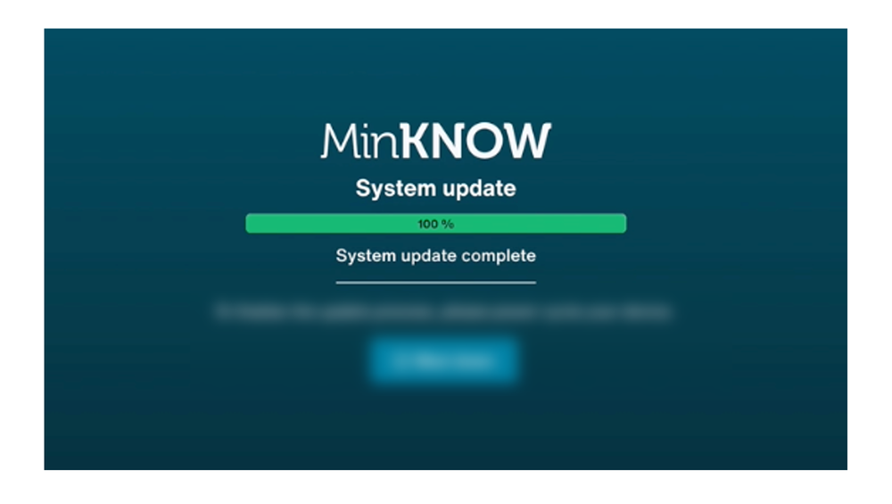MinKNOW system update progress MinKNOW system update progress