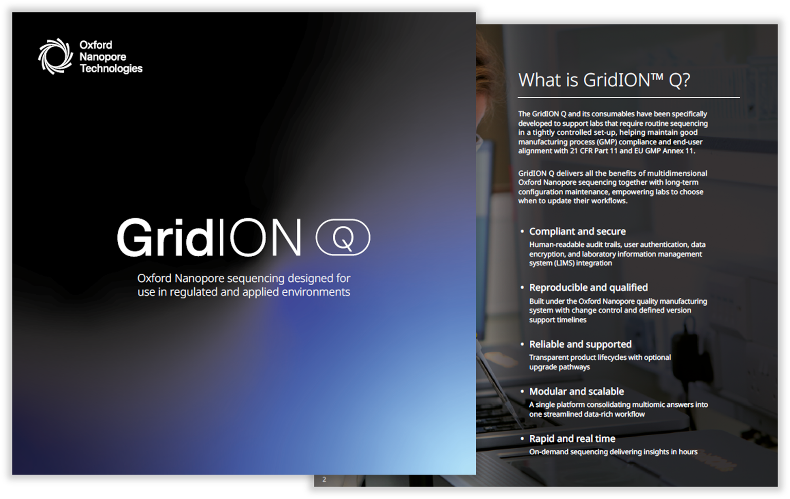 Brochure: GridION Q — 2 pages