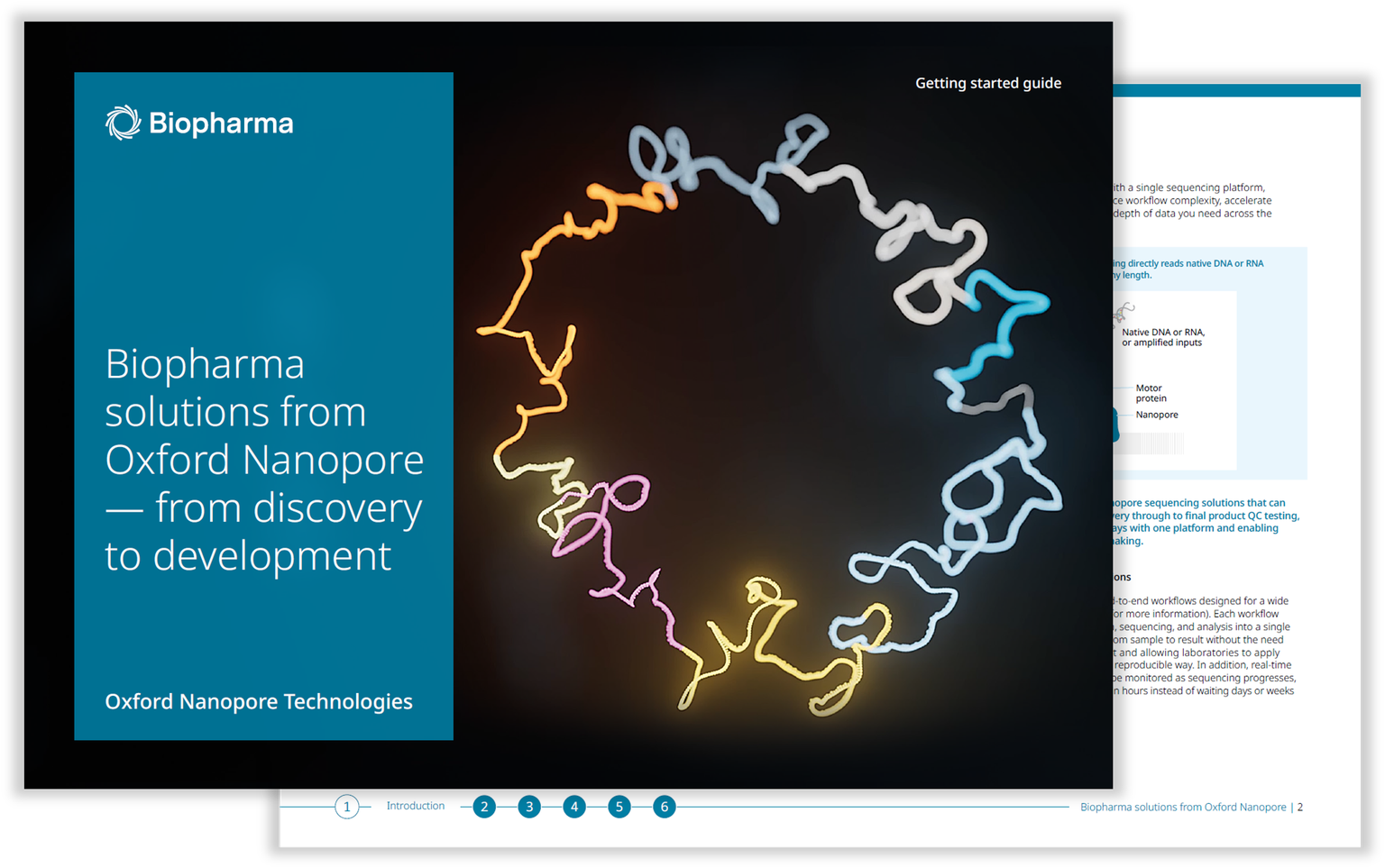 Two-page image of the biopharma getting started guide