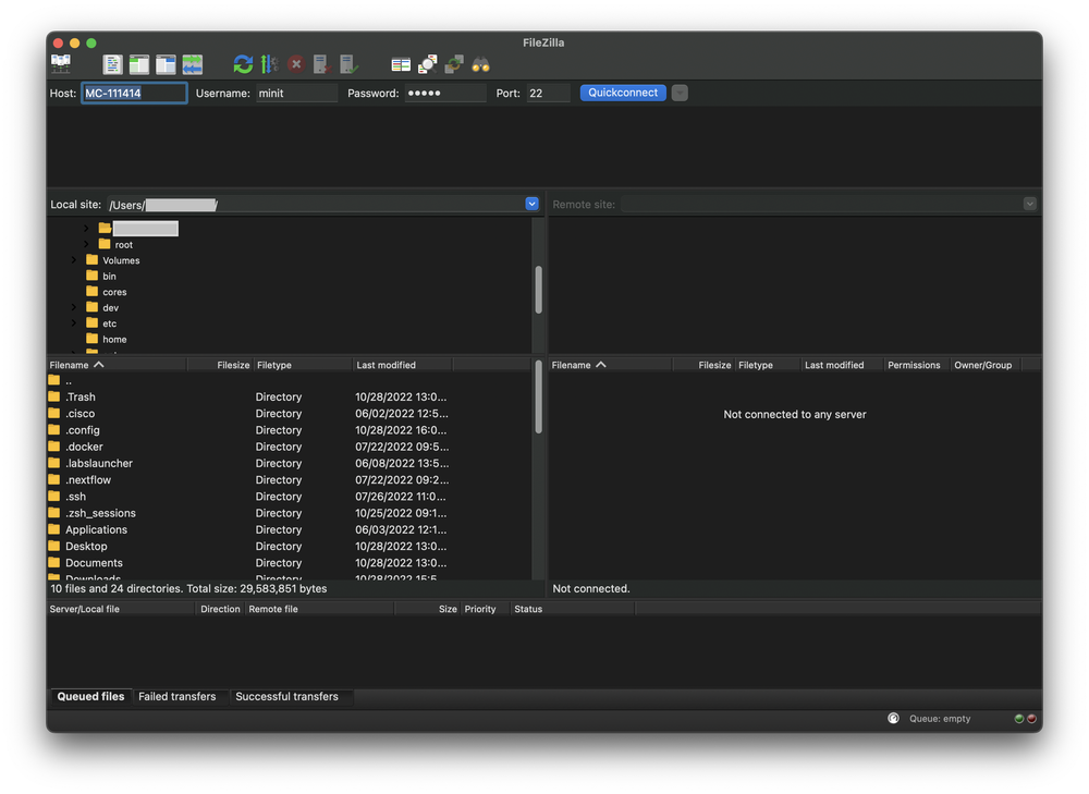 sftp filezilla 1