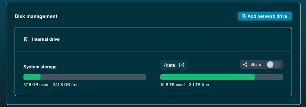 Check storage Check storage