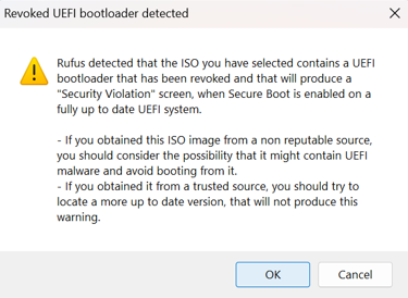 Rufus warning Rufus warning