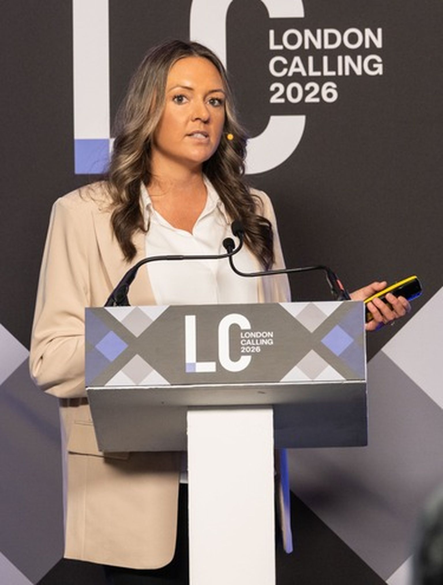 Photo of Kimberley Billingsley presenting at London Calling 2026