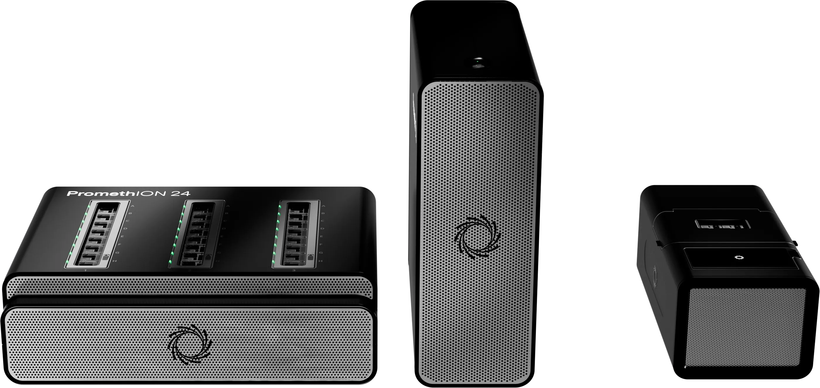 PromethION 24 and P2i sequencing devices elevated view from front