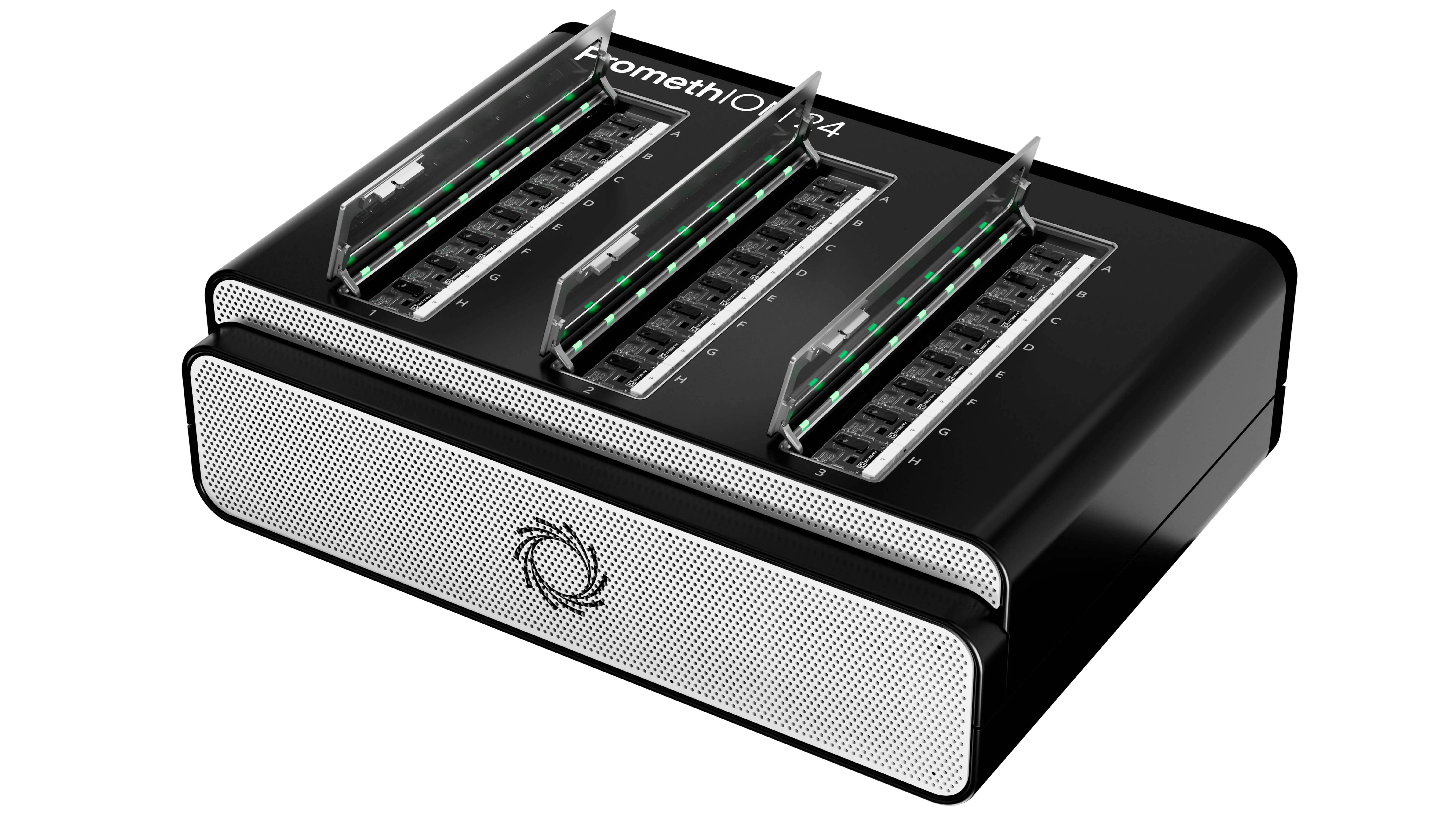 PromethION 24, turned 45 degrees to the left, open