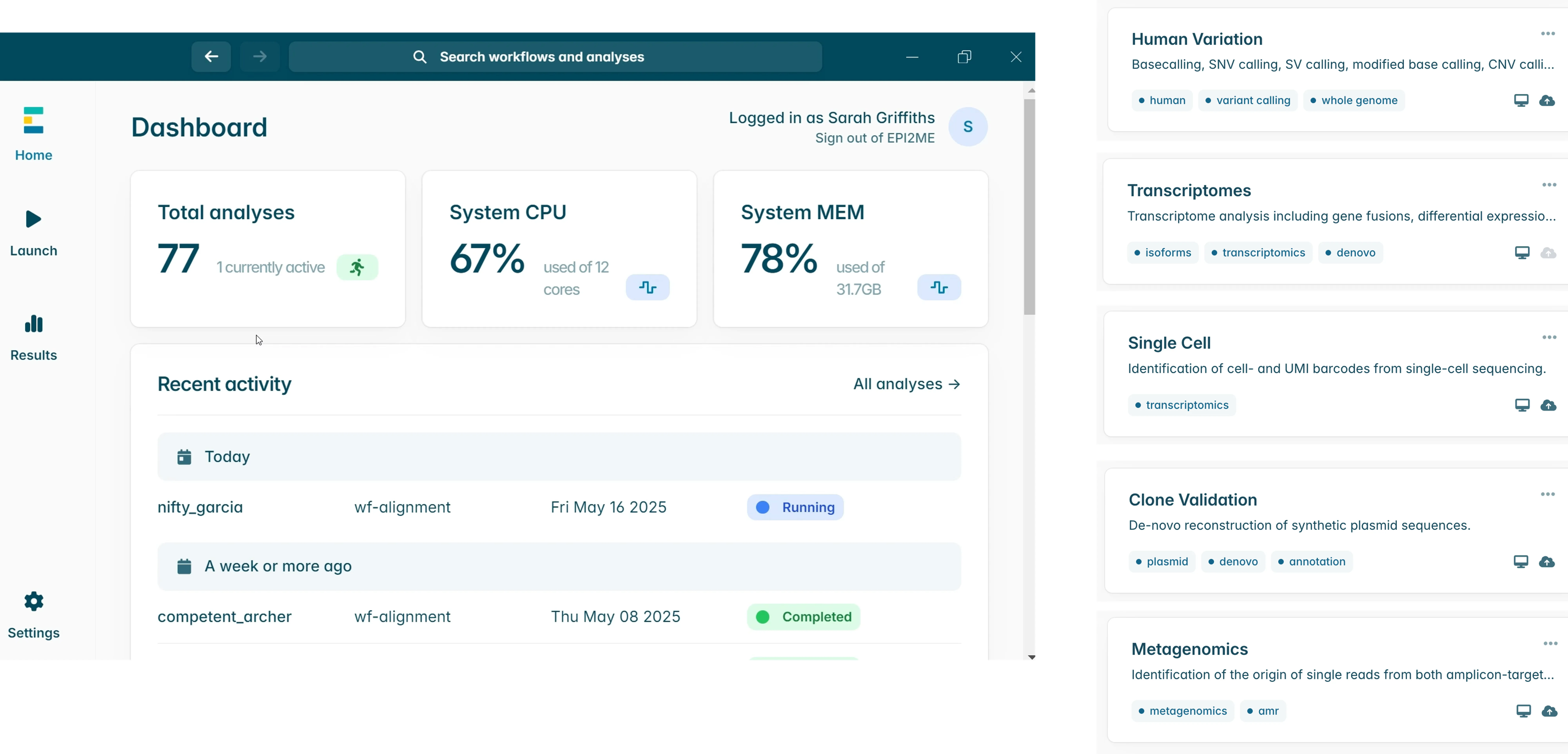 EPI2ME analysis software