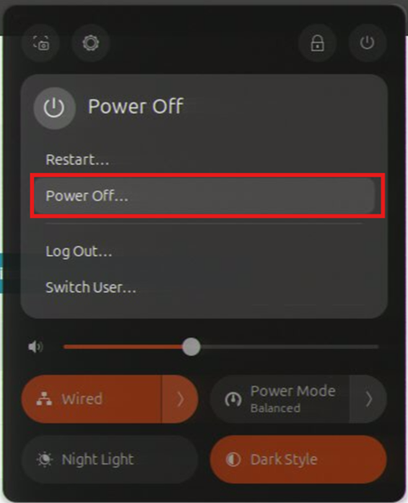 Shutting down - Power Off