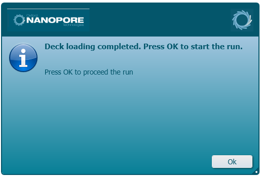 16. Begin Run Screen