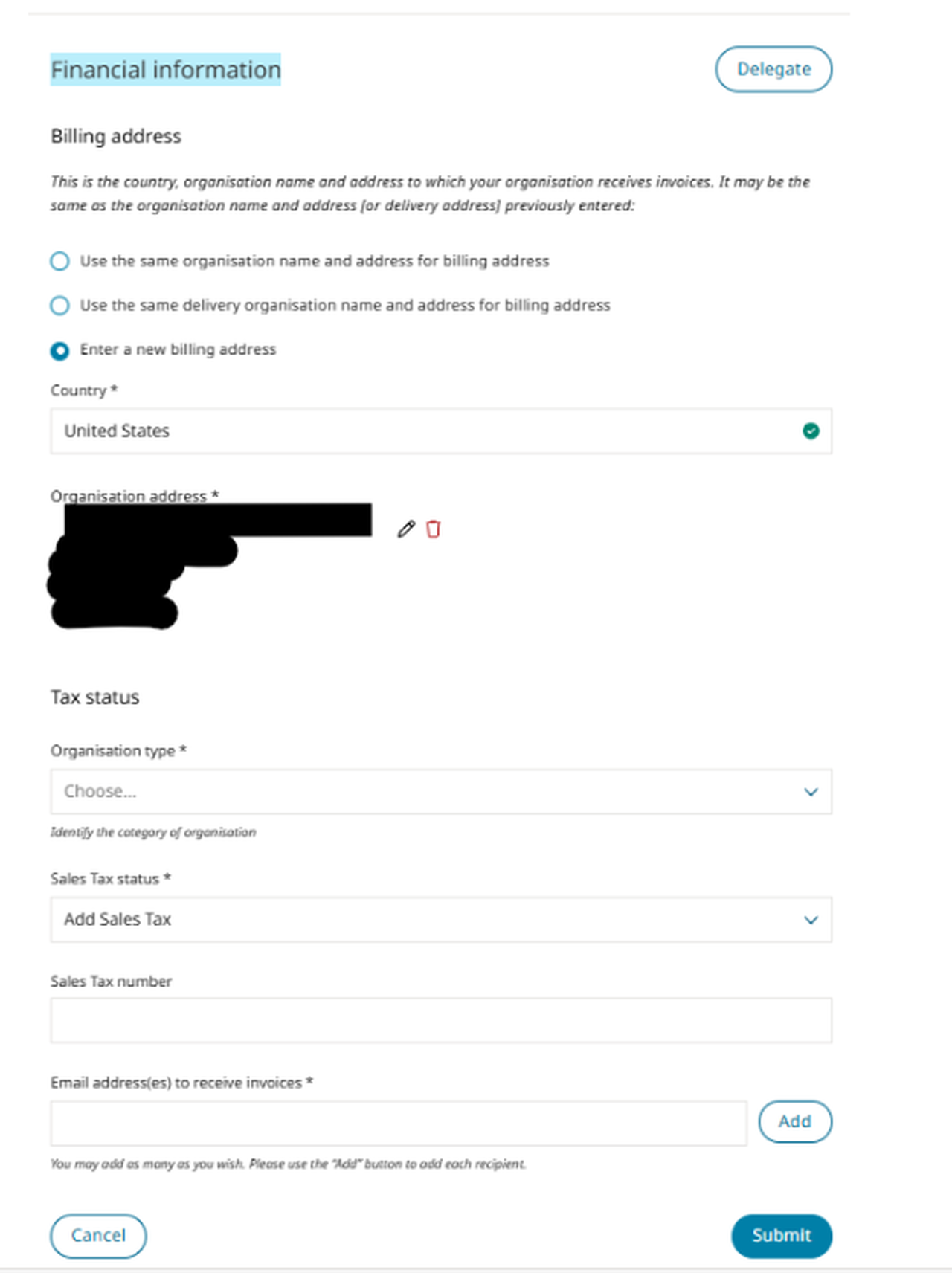 Financial info