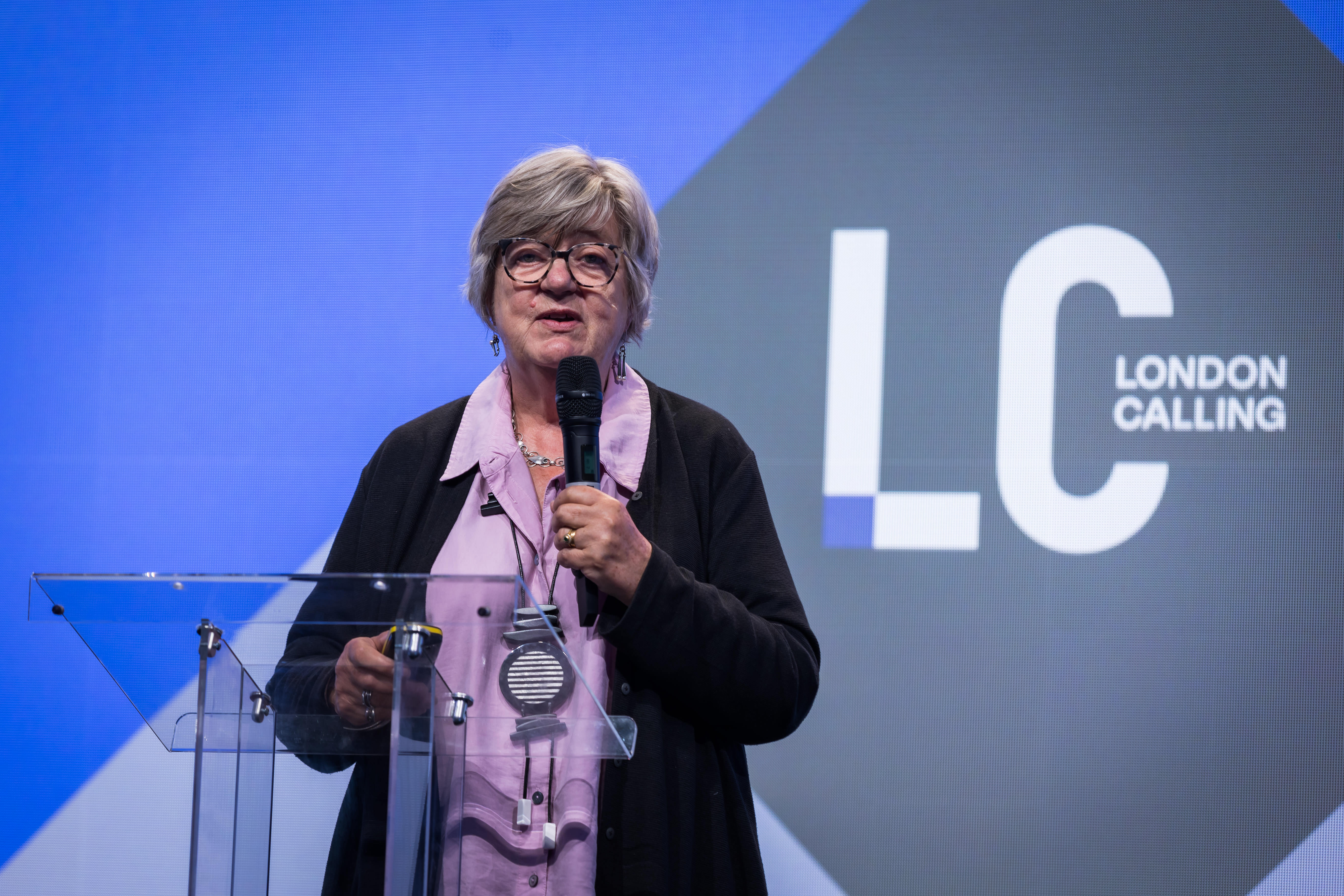 Photograph of Professor Dame Lyn Chitty, London Calling 2024