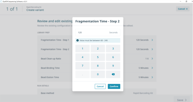 Enter required parameter for each variable Enter required parameter for each variable