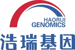 Logo of Haorui Genomics with a red and blue arc above the text in both English and Chinese characters.