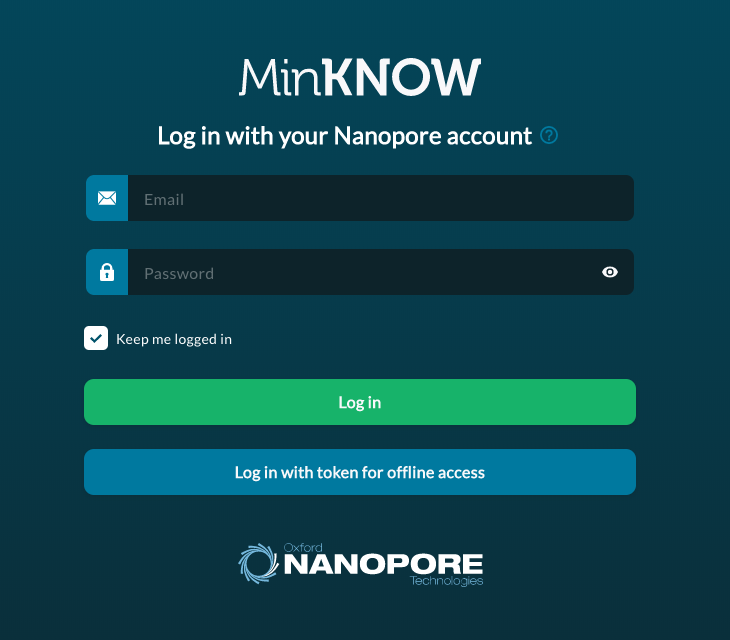 MinKNOW login