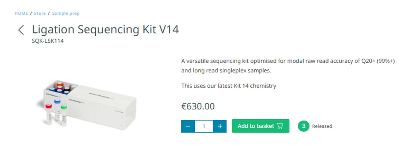 Ligation product page