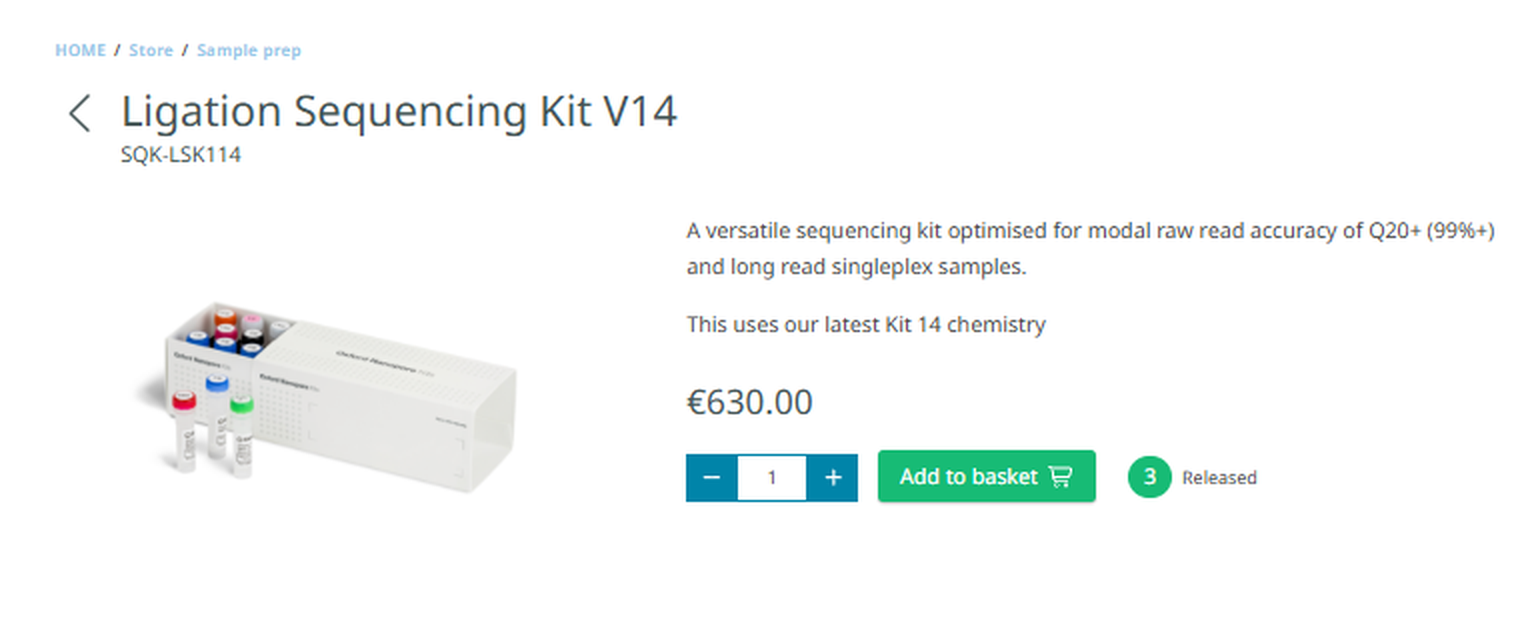 Ligation product page