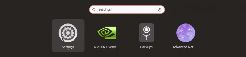 Settings search