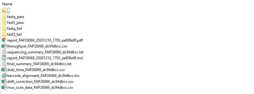 Folder location for output