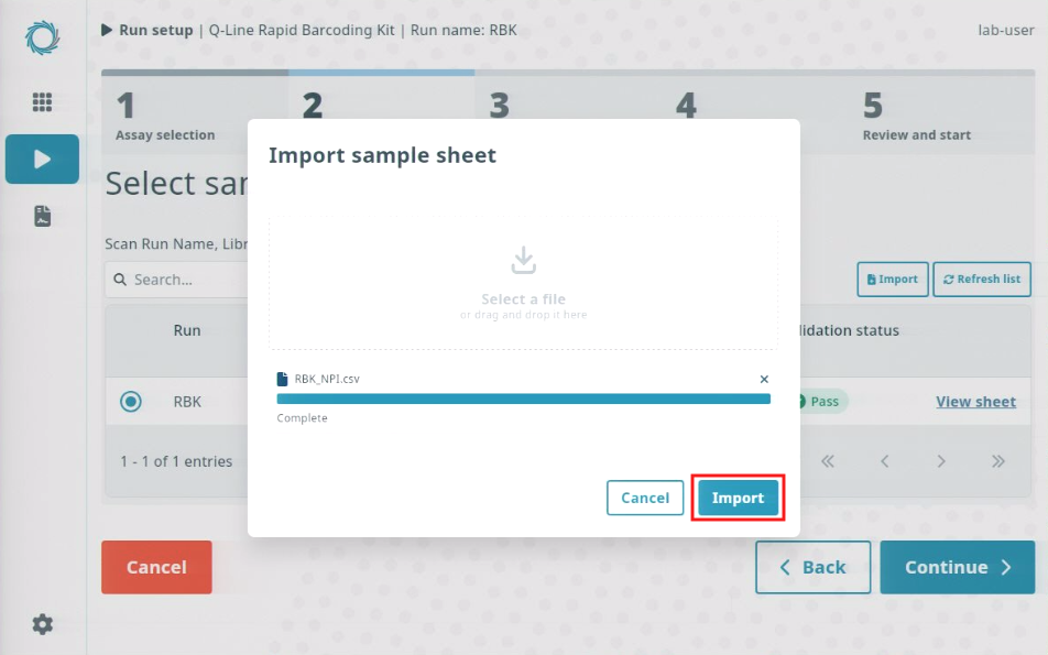 setup-run-4b-RBK-import-sample-sheet-complete
