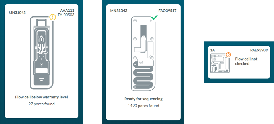 Flow cell check icon all devices