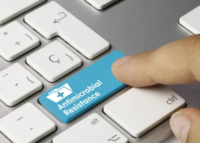 keyboard displaying a key for treating antibiotic resistance